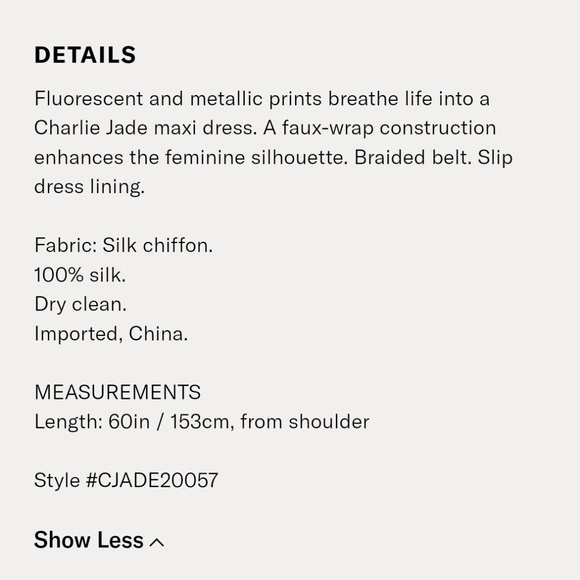 Anthropologie Charlie Jade Charlotte Metallic Maxi - Picture 8 of 8